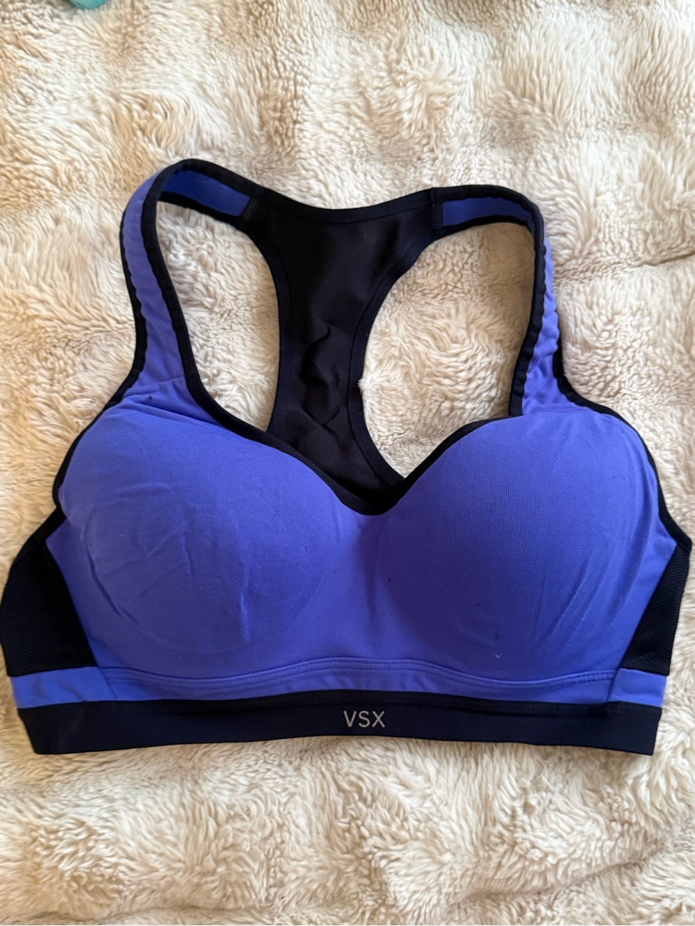 VSX Blue-Purple Molded Cup Racerback Sports Bra